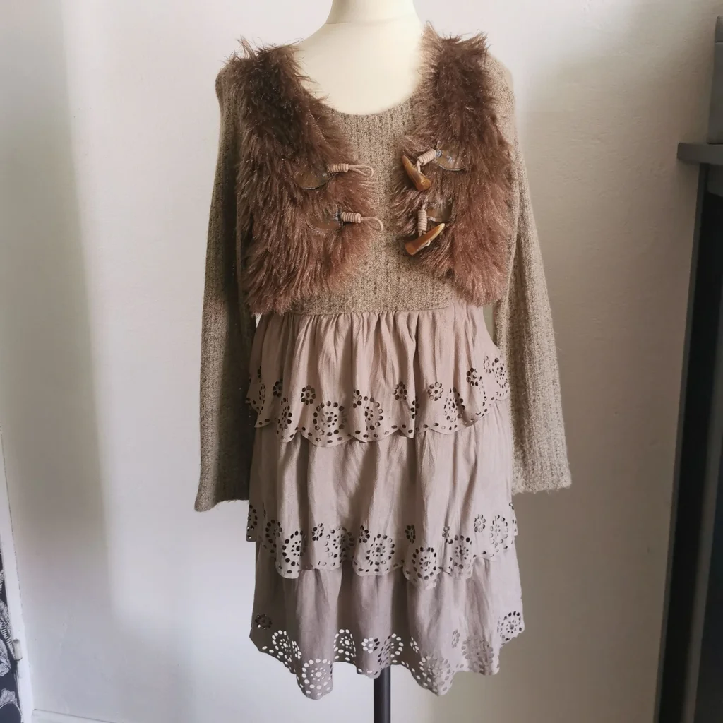 Robe deux matières 